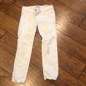 Abercrombie White Crop Jeans Size 16 kids